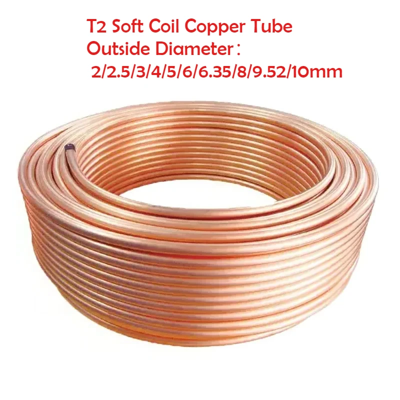 Copper Wire Roll - T2 구리 튜브 소프트 코일 빨간색