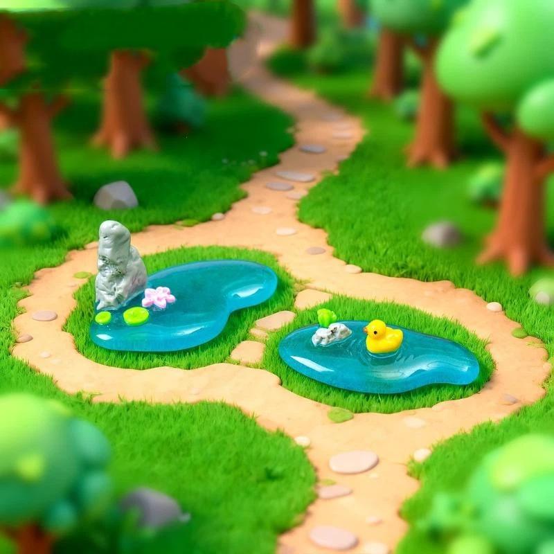 미니 레진 연못 장식품, 코이 오리 연꽃 디자인, 매끄 - Bonsai Garden With Koi Pond 리뷰 및 가격